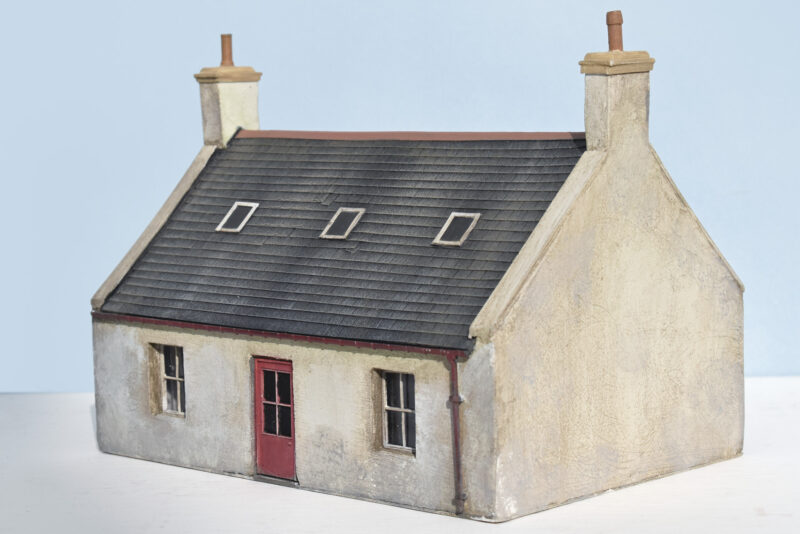 Classic Highland ‘But & Ben’ whitewashed cottage