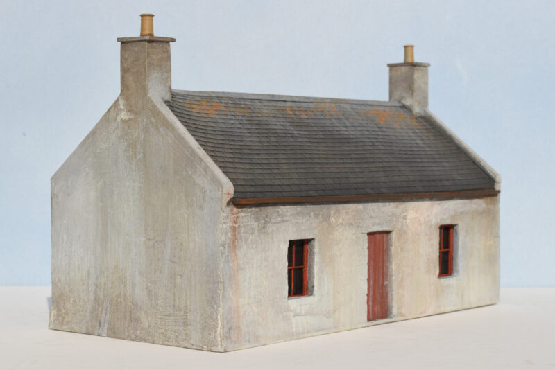 Small Highland ‘But & Ben’ whitewashed cottage